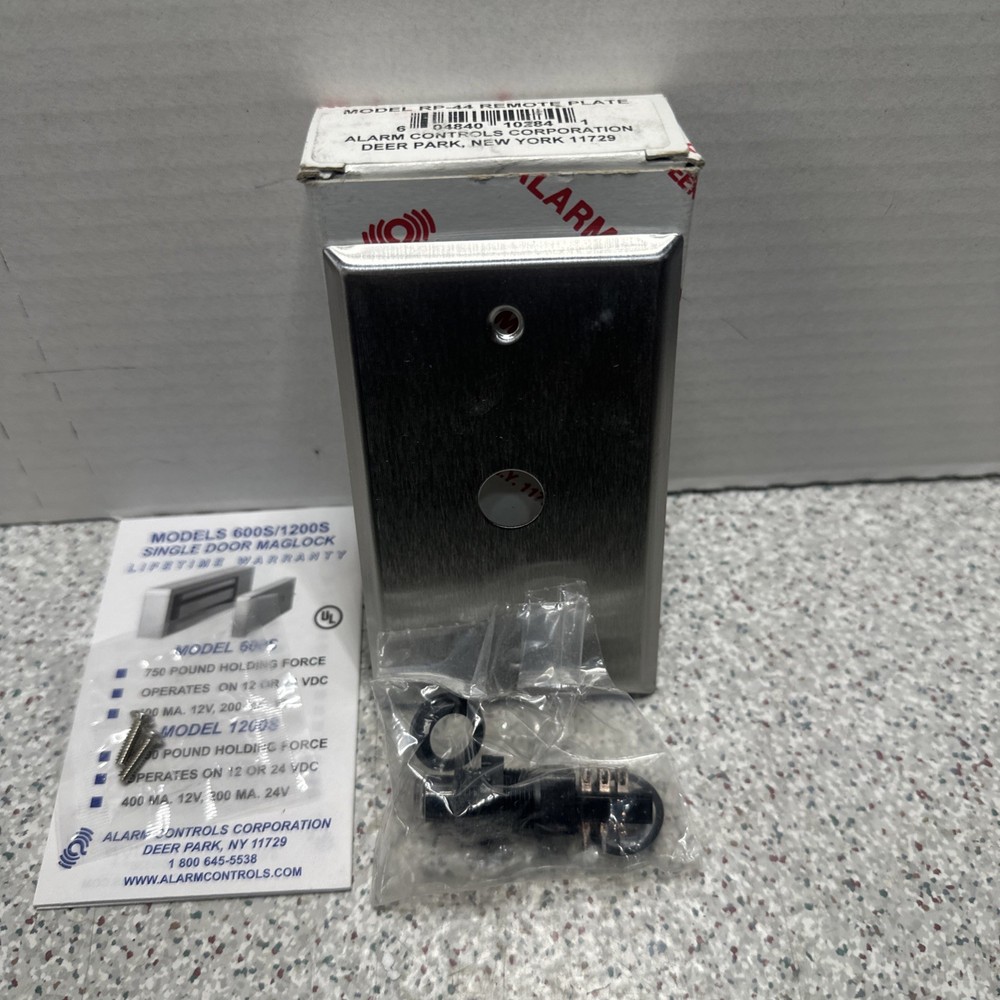 Alarm Controls RP-44 Remote Plate With Button** NEW **