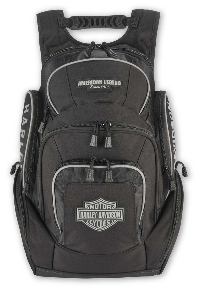 Harley-Davidson Rugged High-Density Polyester 'Legend' Backpack - Black