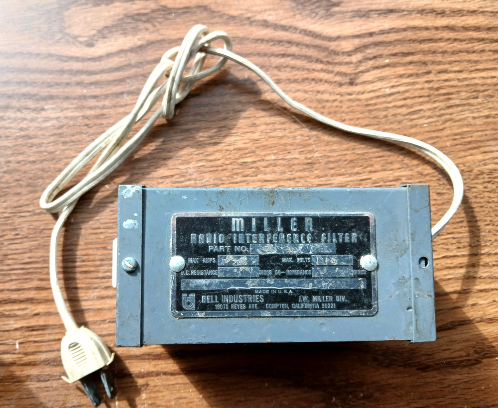 Miller Radio Interference Filter,  Model 7818,  2 amps,  115 volt,