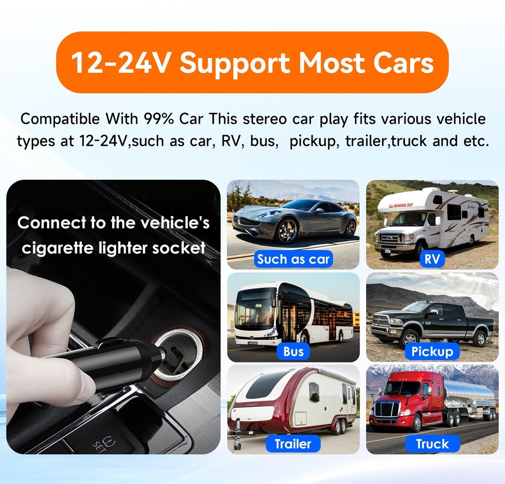 11.4'' Android 14 Car Stereo 8-Core 4G+64G CarPlay Android Auto IPS Touch Screen