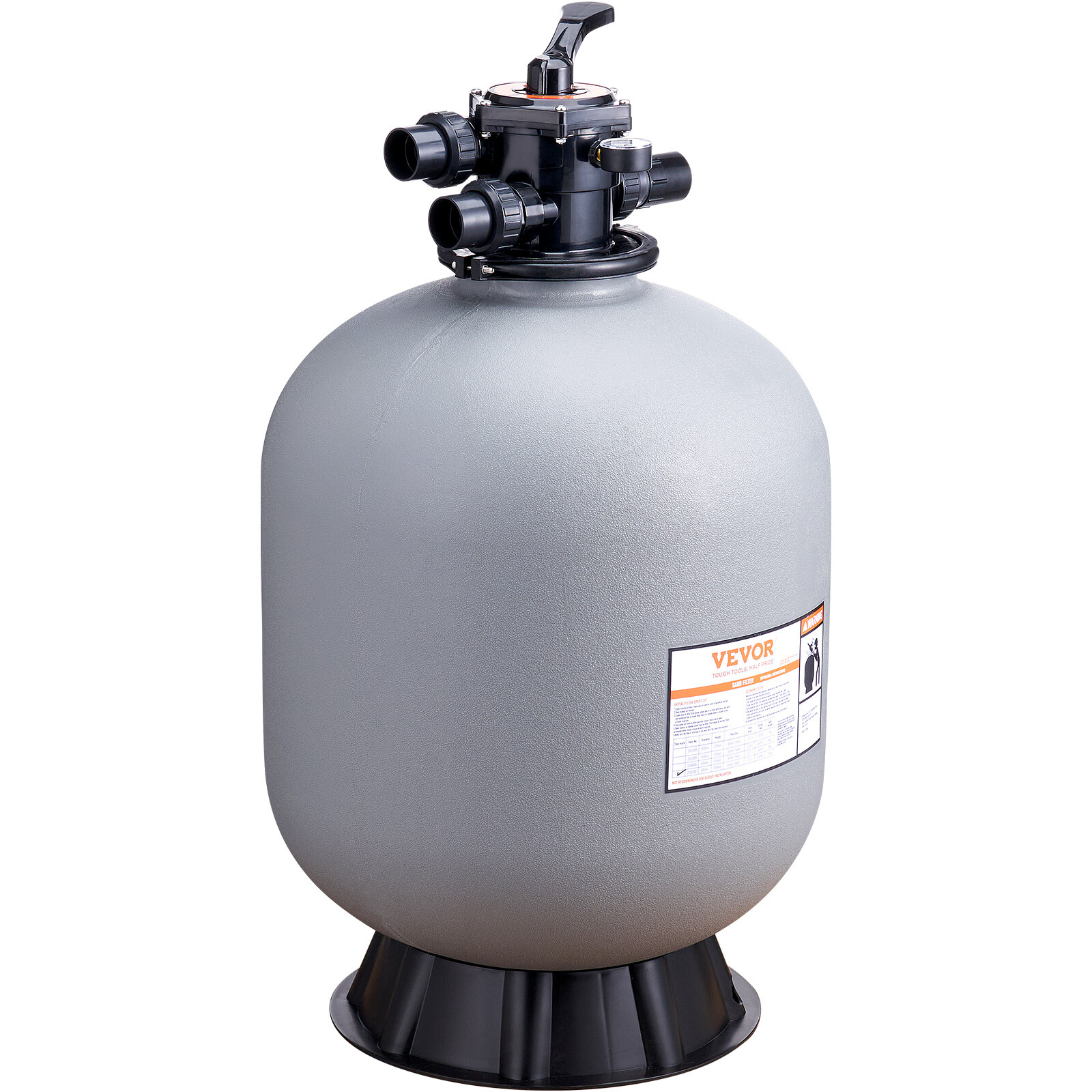 VEVOR Sand Filter 24" Above Inground Swimming Pool Sand Filter with 7-Way Valve