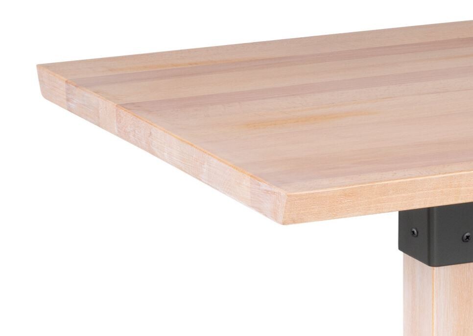 30" x 48" Rectangular Solid Wood Live Edge Restaurant Table Top in White Wood