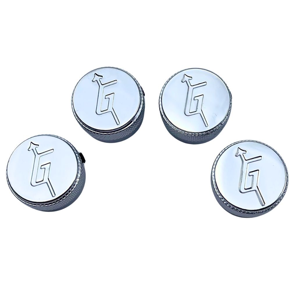 Arrow-G Locking Control Knobs Guitar Knobs STEEL Stainless Fit Gret-ch USA SHIP