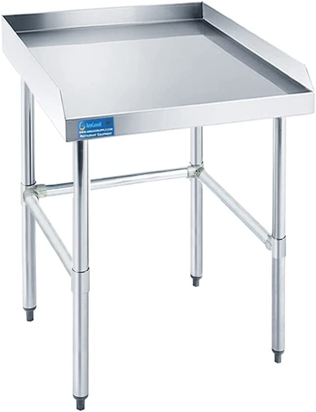Open Base Equipment Work Table with Backsplash and Side Splashes 36"x30" (LxW)