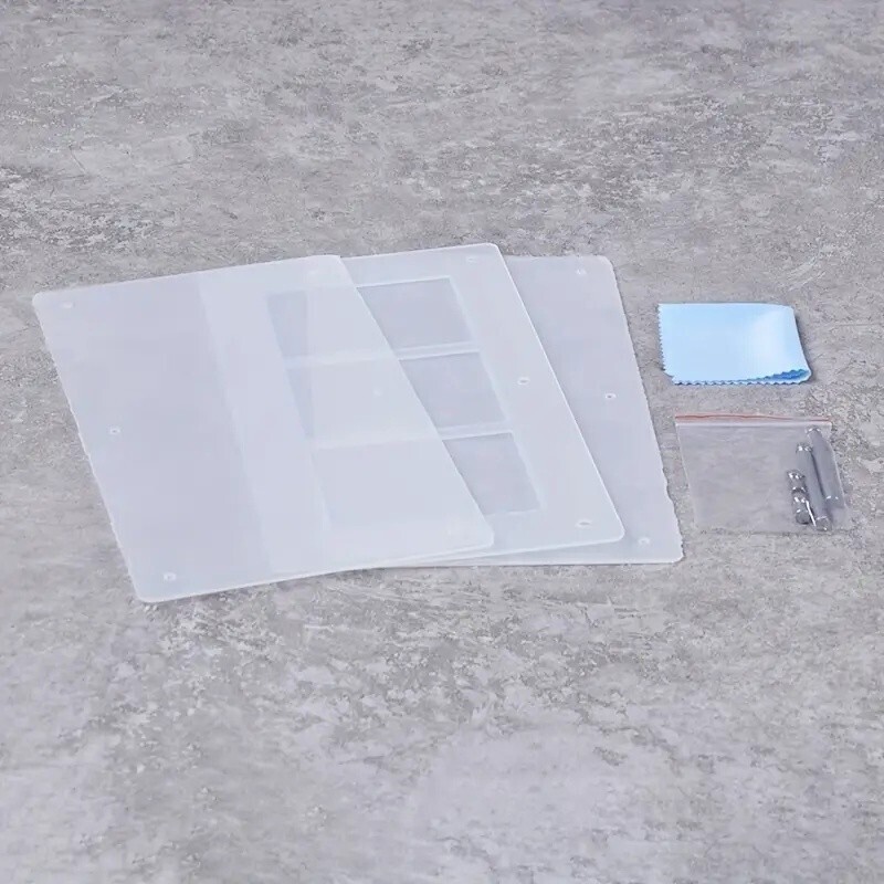 3 Compartment High Definition Acrylic 35-75pt Card Collector Desktop Display