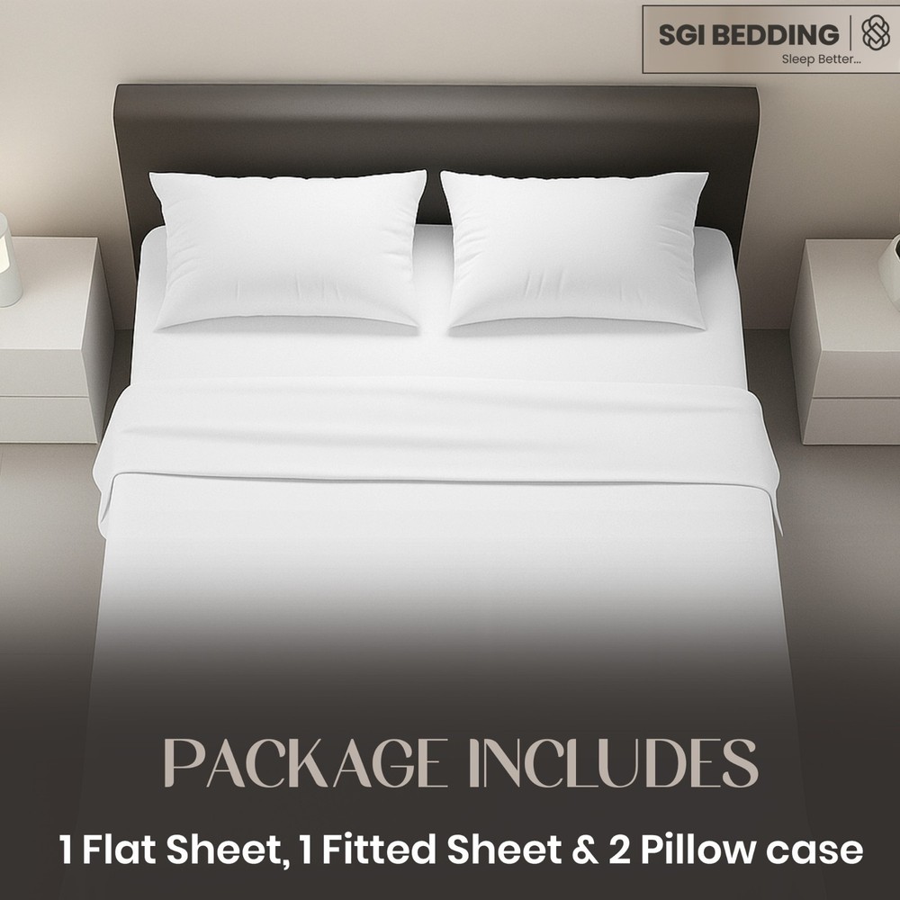 SGI Bedding 4 Piece Soft Brushed Microfiber Sheet set 15" Deep Pocket-King/Queen