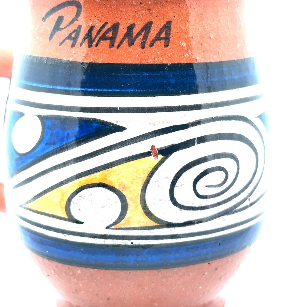 Panama Coffee Cup Pottery Hand-Painted