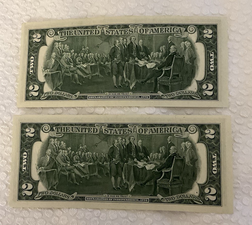 $2 Dollars Unusual Serial Number Error Double Double Double Double