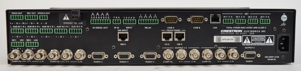 Crestron MPS-250-70V Professional Media System Controller Rackmount