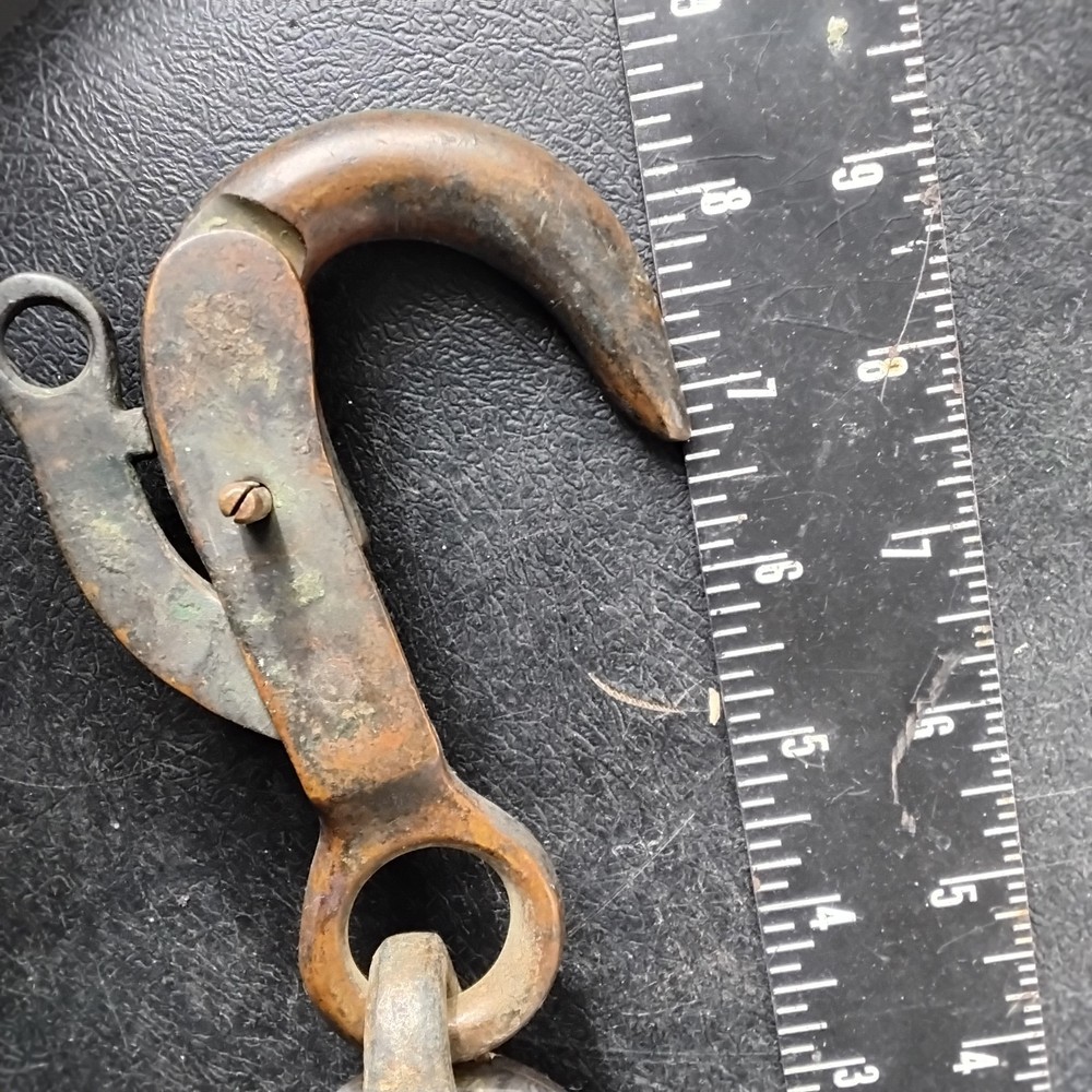 Antique anchor trip hook ,and pully