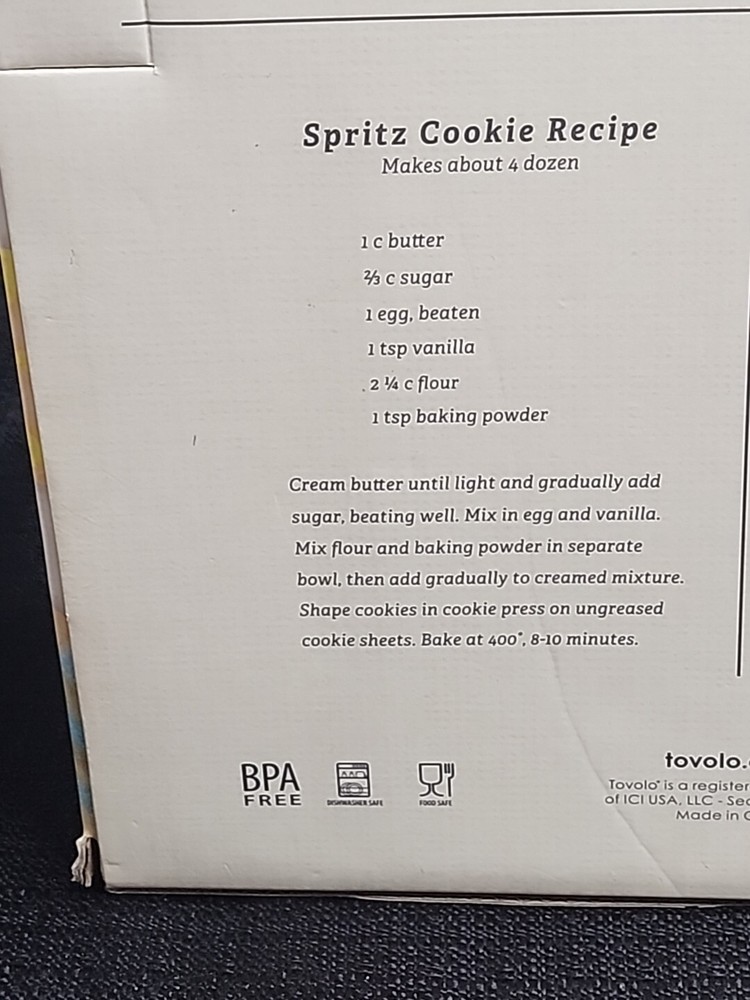 Cookie Press with 24 Disks & 8 Decorating Tips Tovolo Elements (SMBI)