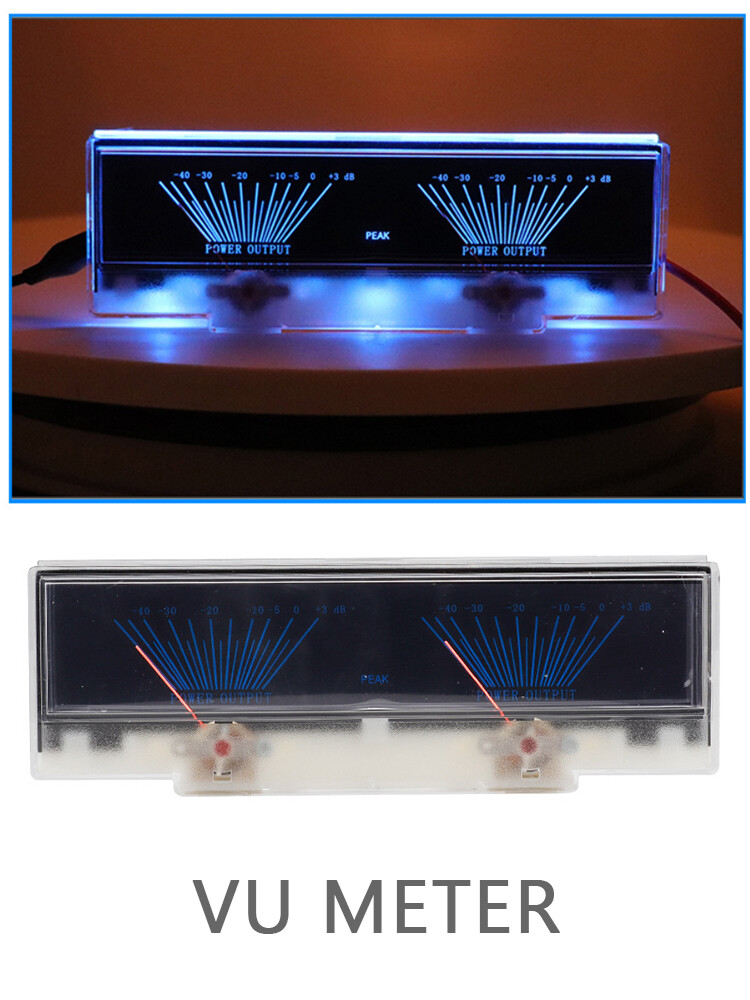 VU Meter Hot Power Amplifier Panel Dual Analog Audio Level dB Meter W/ BackLit