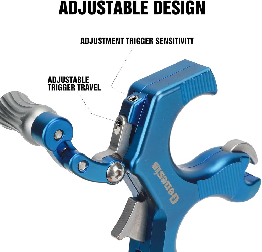 Thumb Bow Release - 3&4 Finger Adjustable Archery Compound Bow Release Aid, with