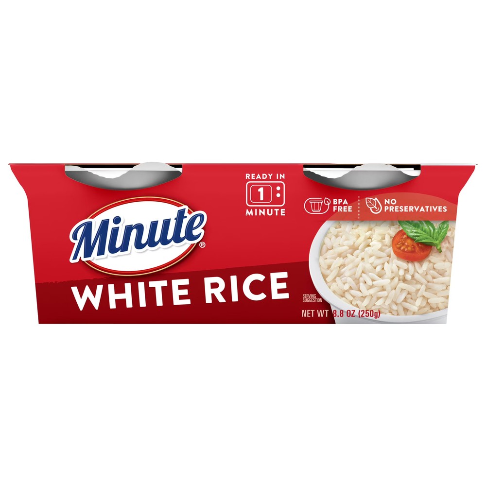 Microwaveable White Rice Cups 8.8 oz 2 Count