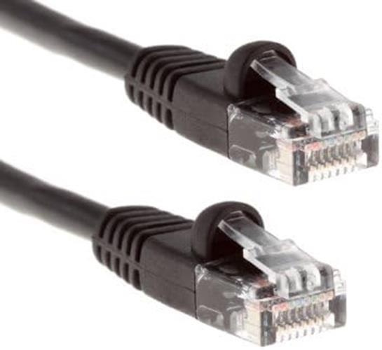 Cat5e Ethernet Cable, Booted, Jacket: PVC, 7 ft, Black