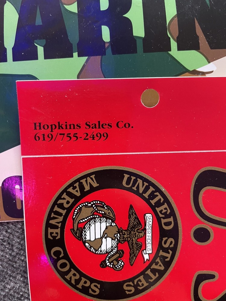 3 Vintage Marines Bumper Stickers