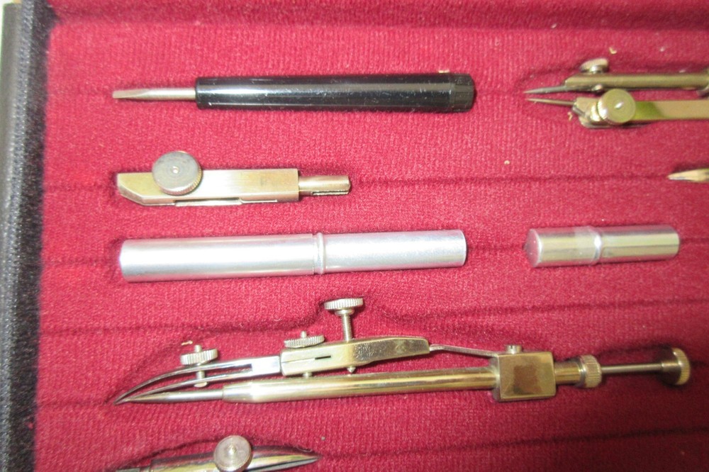 DRAFTING DRAWING SET ORIGINAL RICHTER Antique precision Technical set
