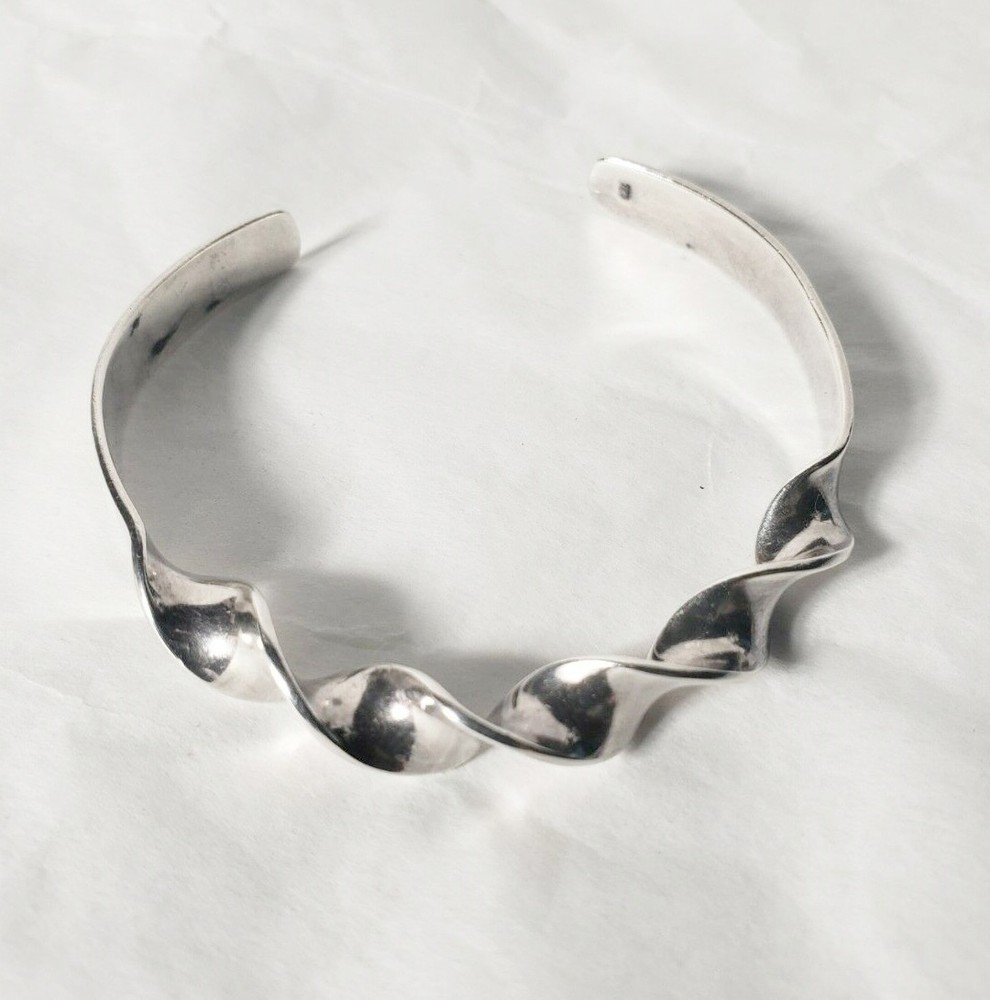 Sterling silver bracelet or cuff, twitch design