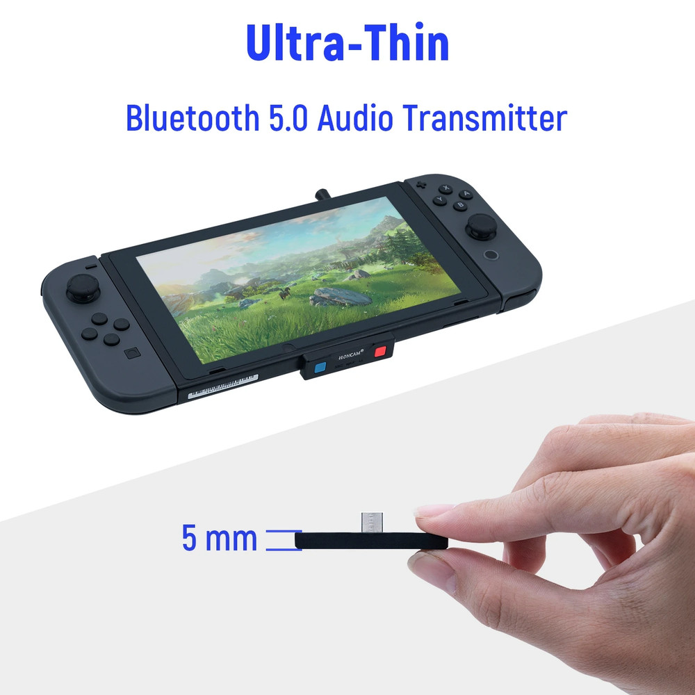 Ultra Thin Bluetooth USB Audio Adapter for the Switch / PS4 / PS5 / PC