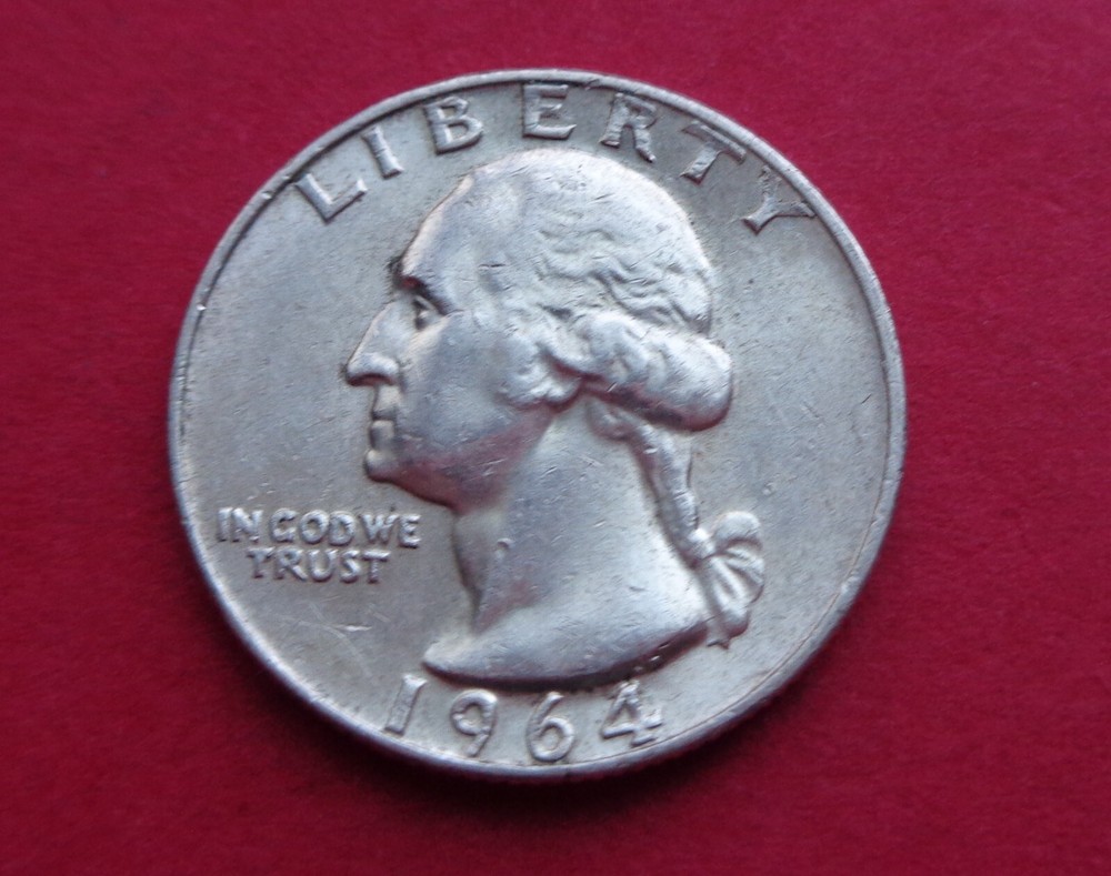 1964 WASHINGTON QUARTER -- SILVER /SILVER