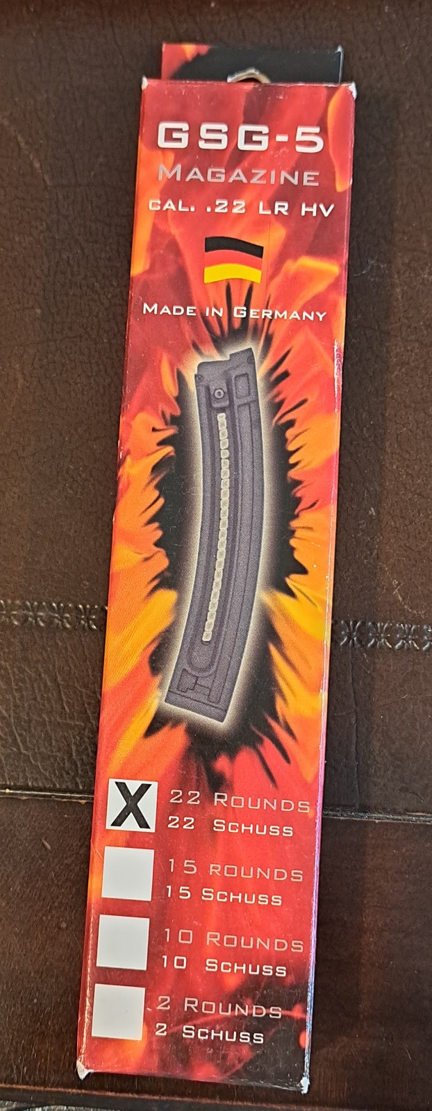Factory GSG-5 .22 LR, 22-Round Magazine, GSM 01, Black Polymer