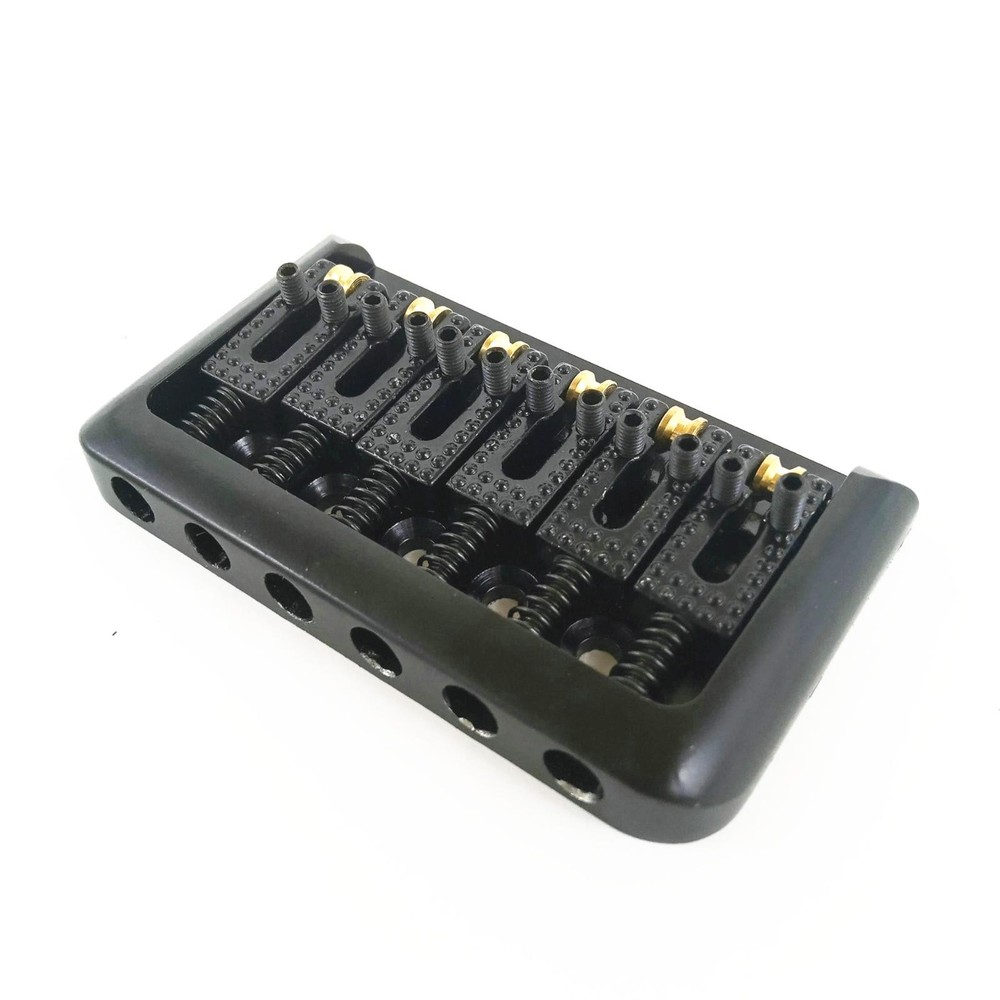 Alloy 6 String Roller Saddle Hardtail Bridge For Electric Guitar Replacement.