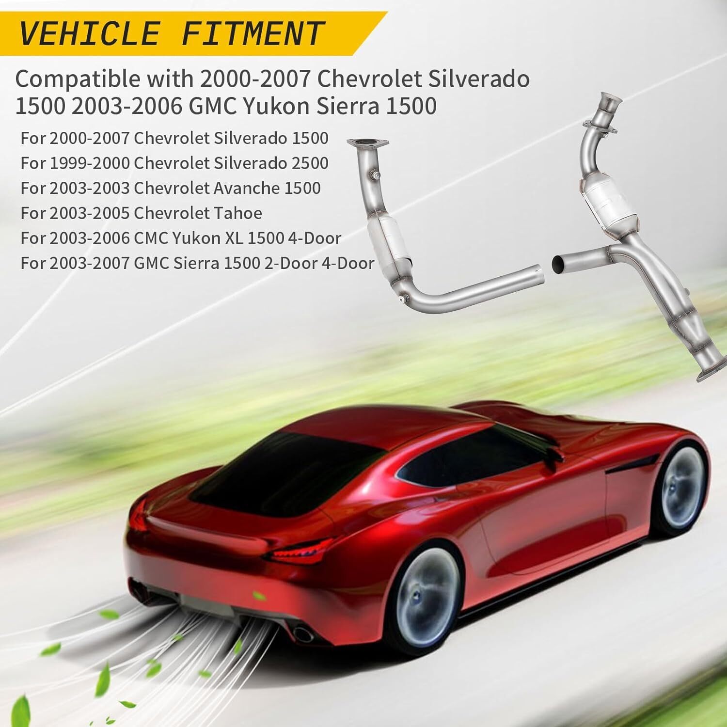 For Chevy Silverado 1500 1999-2006 Y Pipe Catalytic Converter EPA Approved OBDII