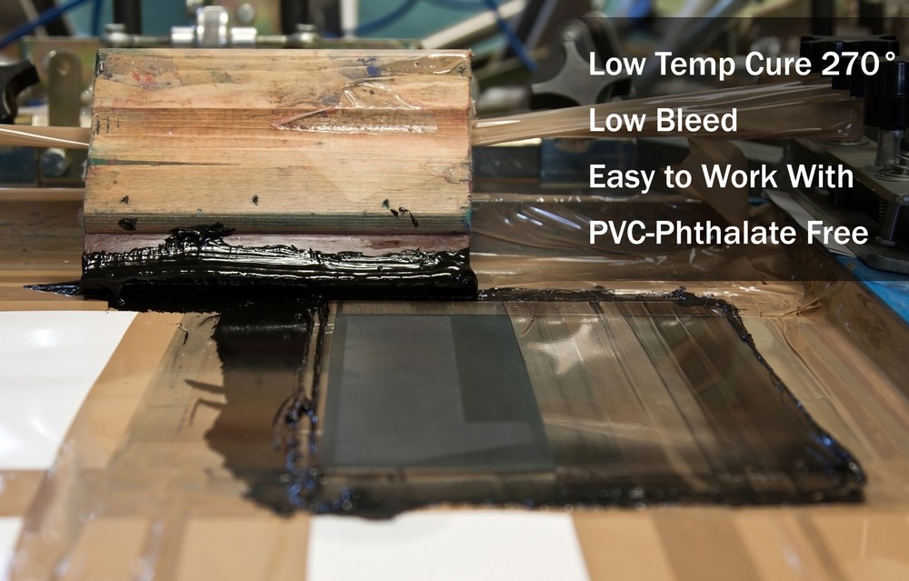 Black - Screen Printing Plastisol Ink - Low Temp Cure 270F