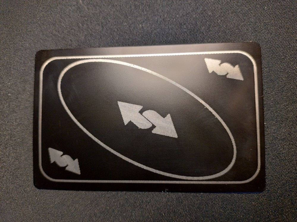 Uno Reverse Card Premium Metal