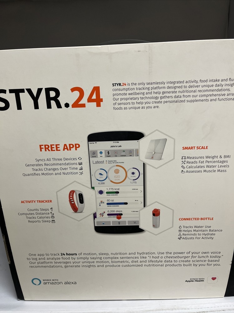 STYR.24 Activity Tracker Smart Scale Connected Bottle - New ✅