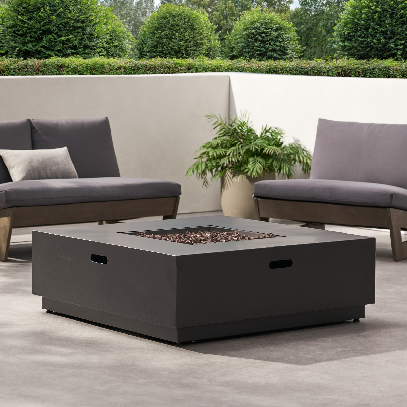 Jasmine Outdoor 50,000 BTU Square Fire Pit (No Tank Holder)