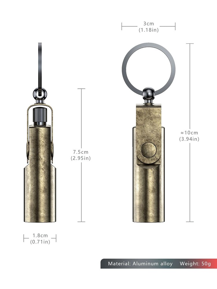 Permanent Match, Waterproof Forever Match Survival Fire Starter Bronze