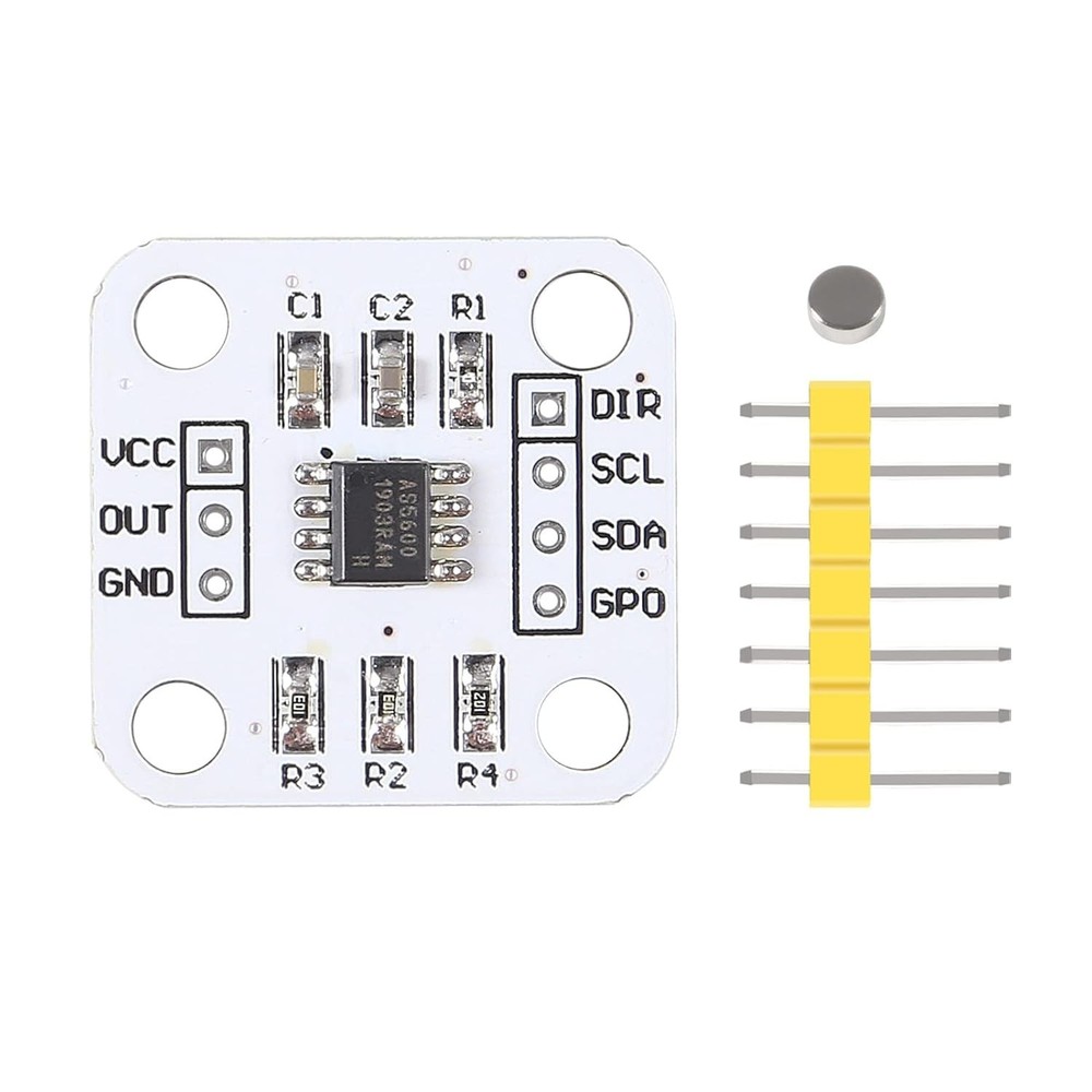 2PCS AS5600 magnetic encoder induction angle measurement sensor module w/ header