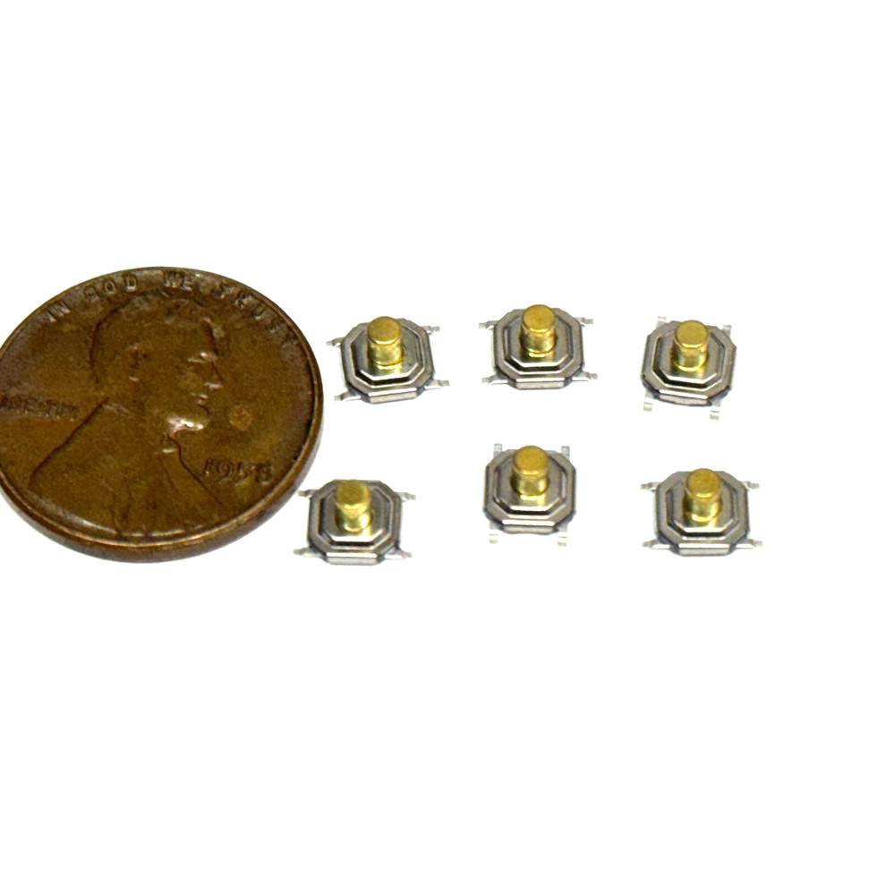 6 Pieces SMD  Tactile Tact Push Button Micro Switch Momentary ROHS E234