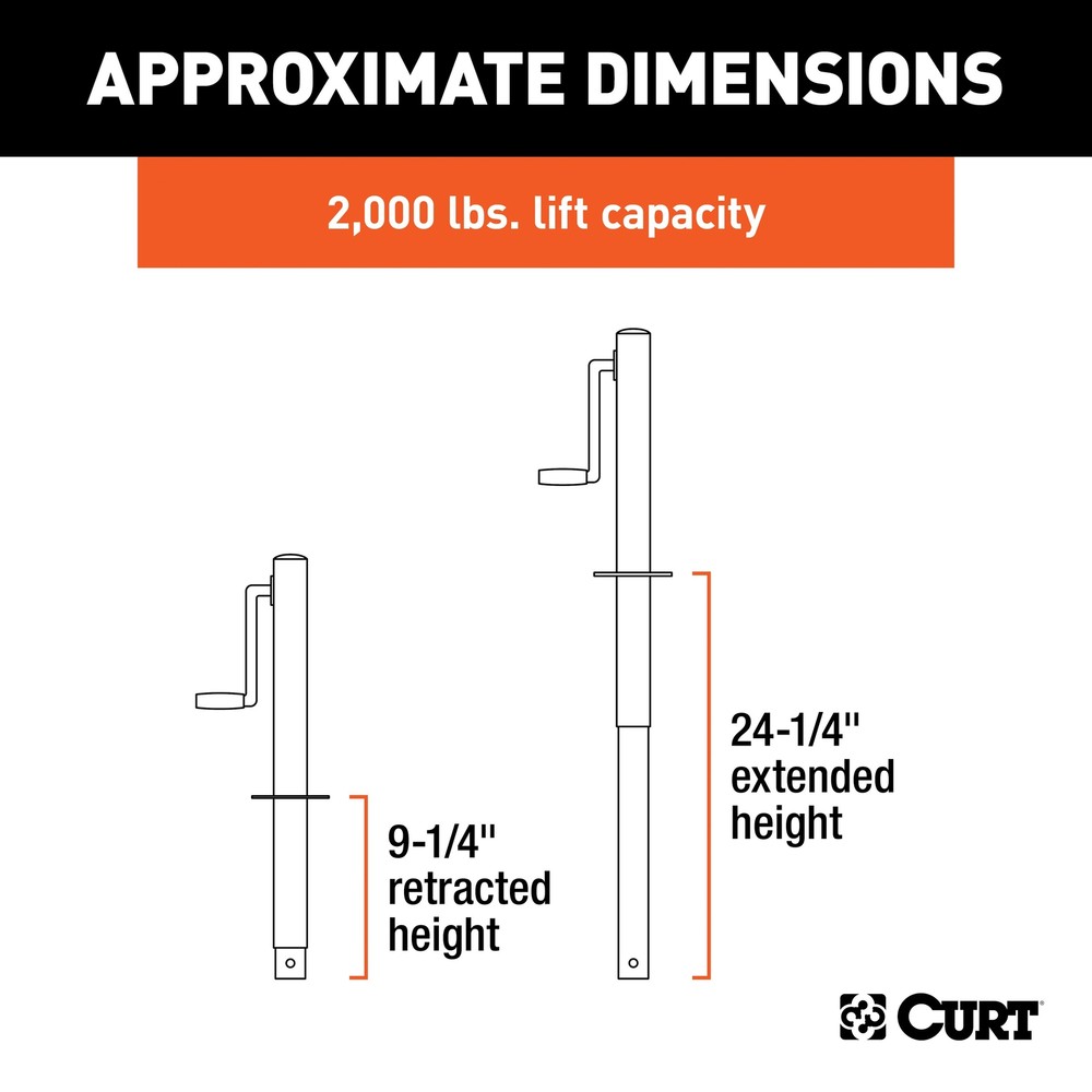 A-Frame Jack with Side Handle (2,000 lbs, 14-1/2" Travel)