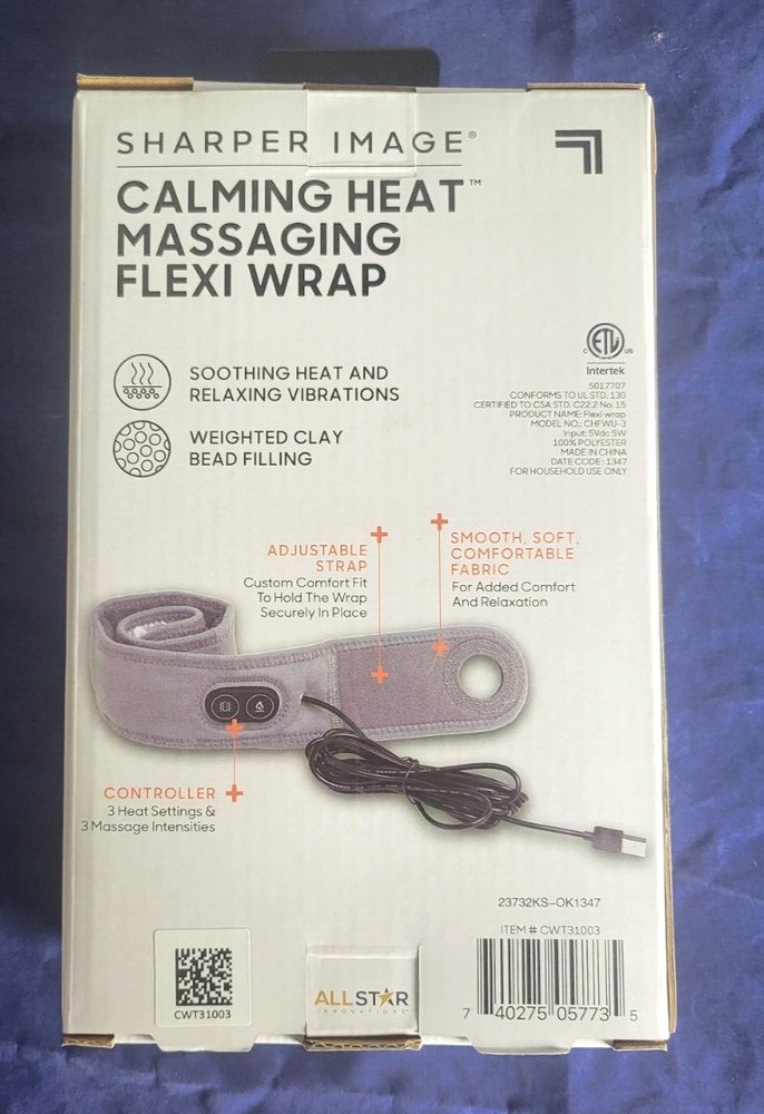 Sharper Image Calming Messaging Flexi Heat Wrap