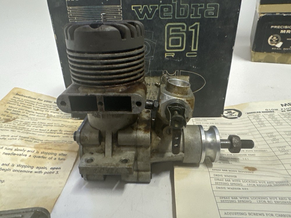 WEBRA MODEL AIRPLANE ENGINE R/C 61 RC 10CCM 1020