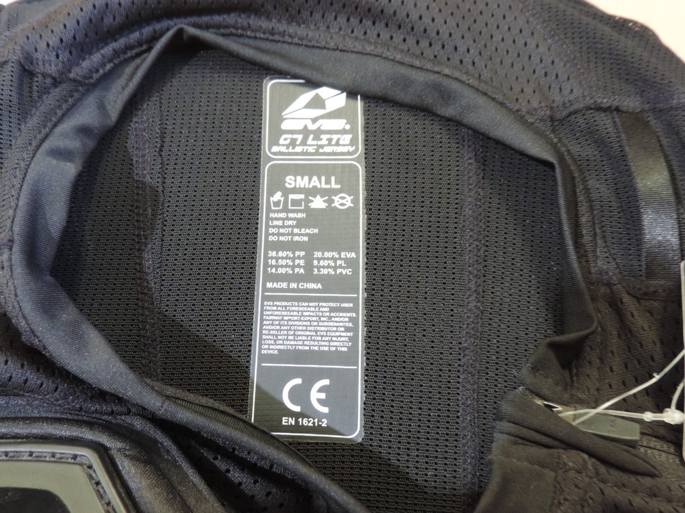 EVS G7 Lite Ballistic size small G7LITE-BK-S