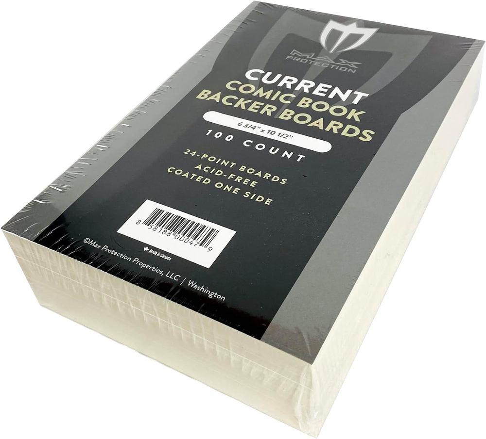 Current Size Comic Book Boards - Precision Cut, 24 Point Solid Bleached Sulfate,