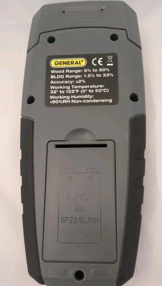 General Tools MMD4E Digital Moisture Meter - Pin Type for Wood & Drywall - LCD