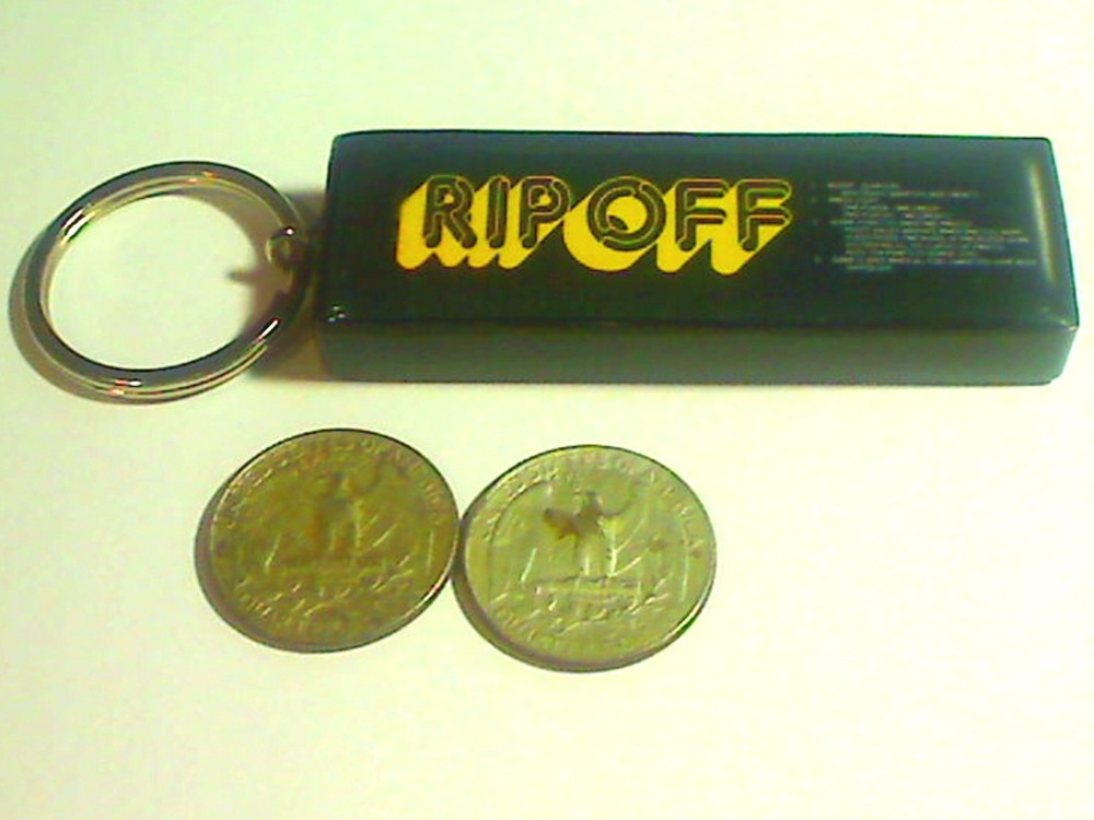 Rip Off Arcade Marquee Coin Door accessory Keychain