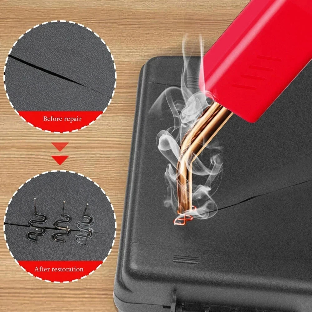 Plastic Welder Kit Soldering Hot Stapler Bumper Repair Welding Gun 800 Staples