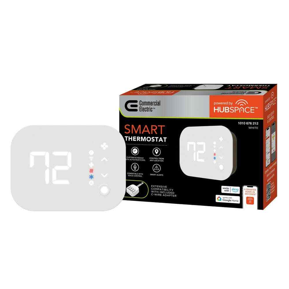 CE Smart Programmable Thermostat Wi-Fi/Bluetooth Enabled Powered by Hubspace