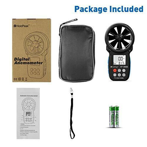 HOLDPEAK Digital Anemometer Handheld Wind Speed Meter for Measuring Wind,Durable