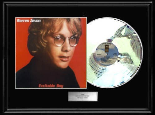 WARREN ZEVON EXCITABLE BOY LP WHITE GOLD PLATINUM TONE RECORD NON RIAA AWARD