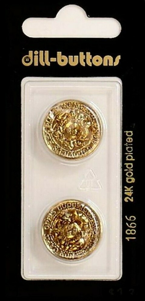 Dill Buttons ~ (1866) - 11/16" - 2 ct
