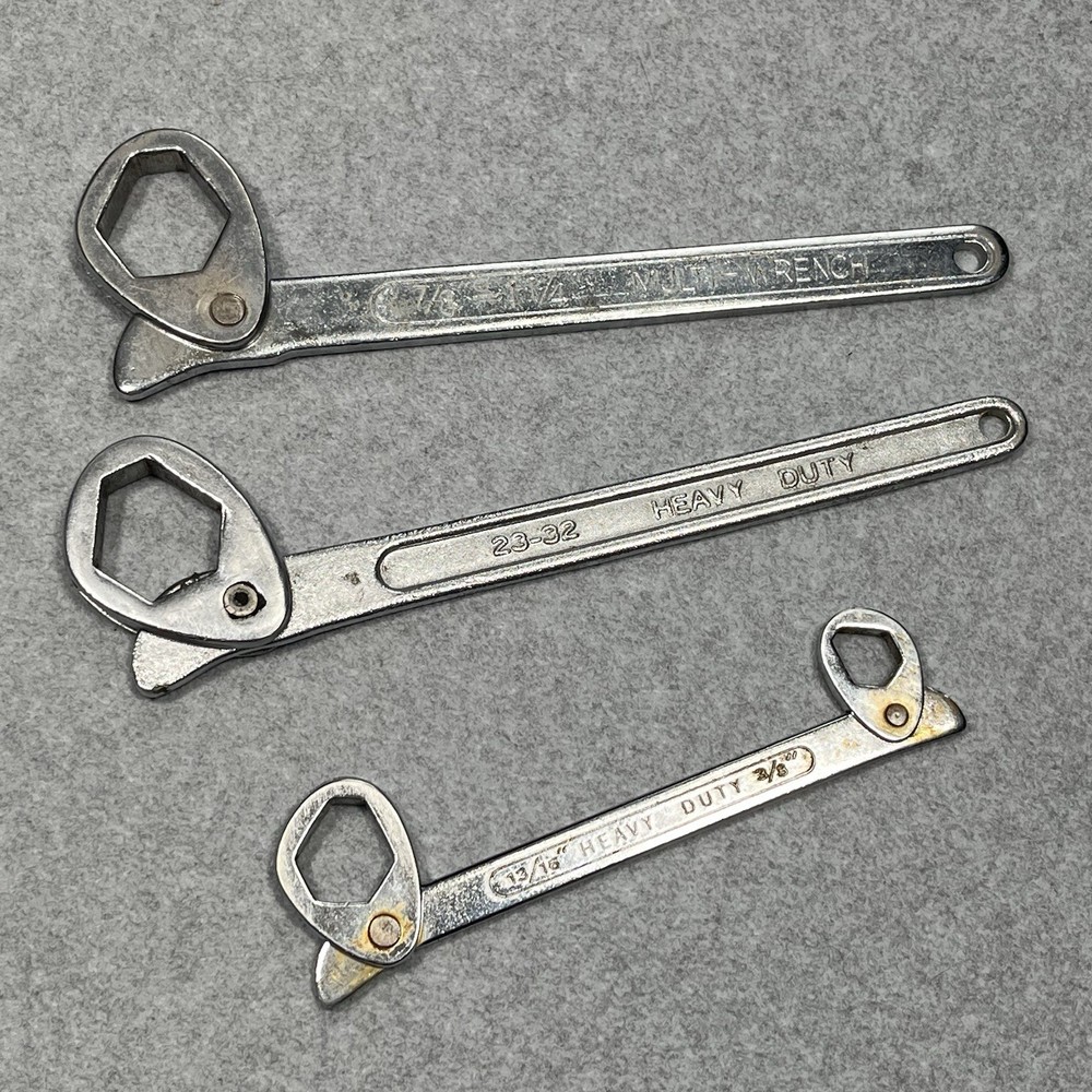 Vintage Adjustable Heavy Duty Multi Wrenches