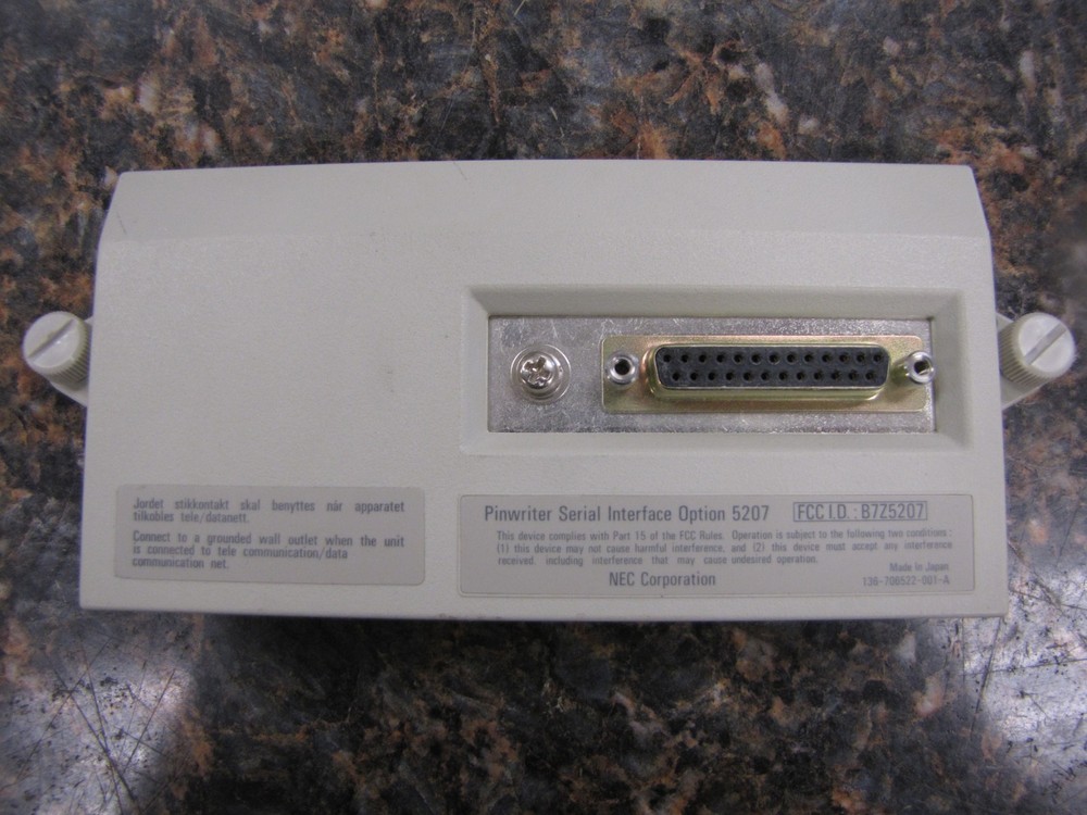 NEC PINWRITER SERIAL INTERFACE OPTION 5207 MODULE -HJ2