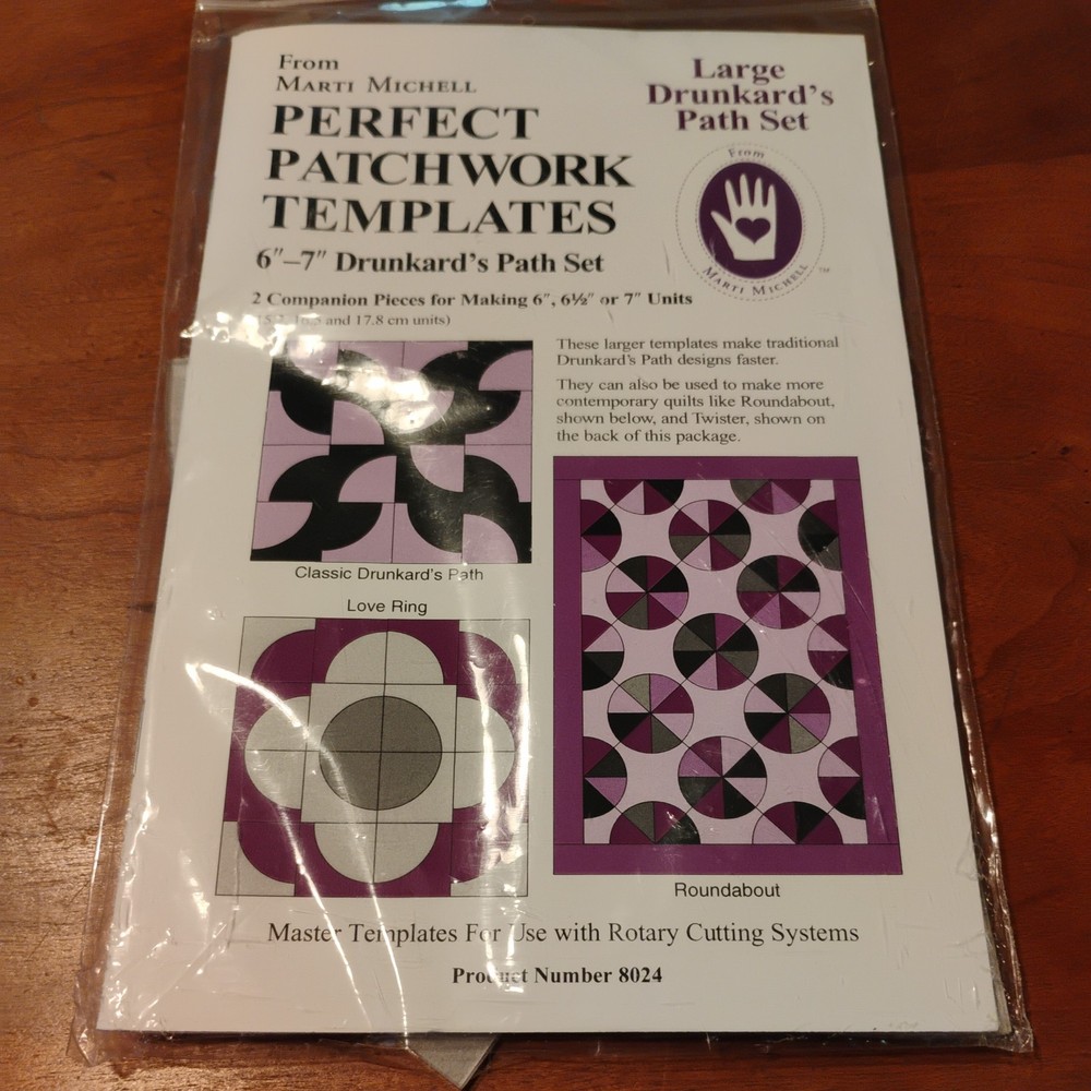 Marti Mitchell Large Drunkard's Path Set - 6" - 7" Drunkard's Path