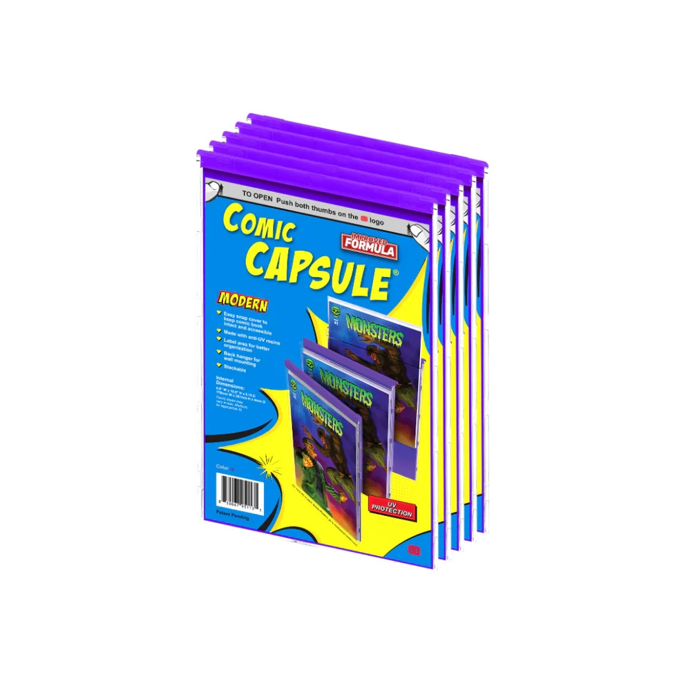 5-Pack Purple Comic Capsule MODERN Size  Comic Book Protector